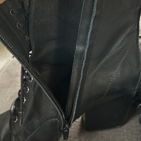 The Kooples - Leather Mid Calf Lace Up Boot Size 38 - Picture 10 of 10